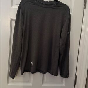 Grey Breathe Long Sleeve Workout Shirt